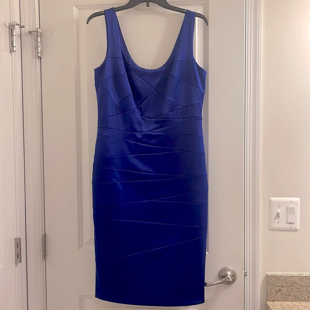 Dressbarn sleeveless sapphire blue cocktail dress -size 10